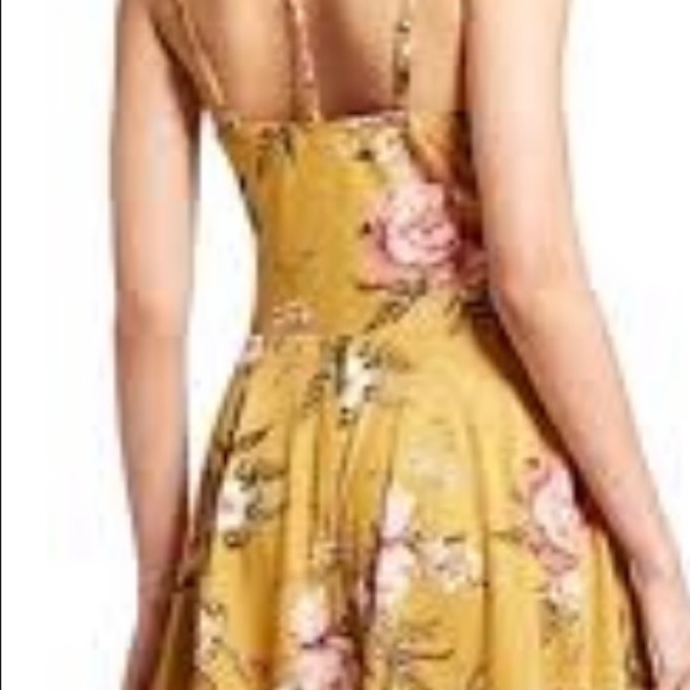 Yellow floral romper